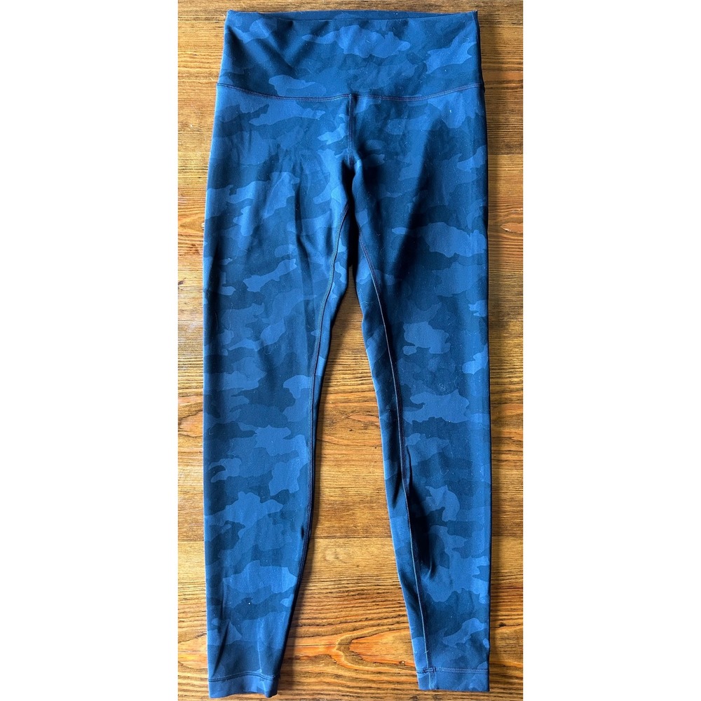 Lululemon Wunder Train HR Black Camo 28" Tight Size 10